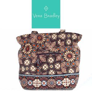 Vera Bradley Large Purse, Brown geometric floral